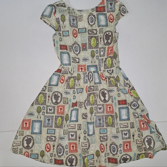 Retrolicious Vintage Picture Frame Cotton Dress - Picture 3 of 6